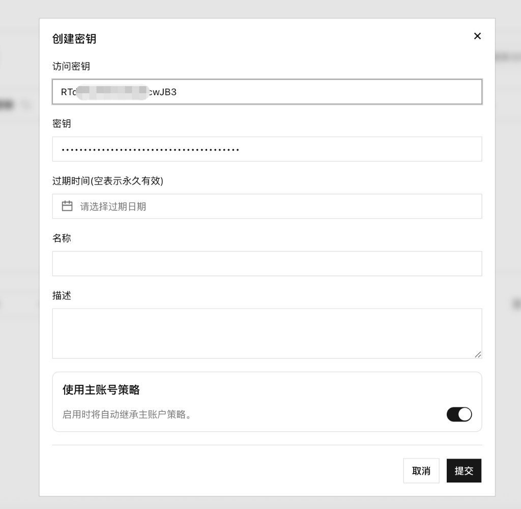 Create key